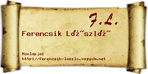 Ferencsik László névjegykártya