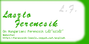 laszlo ferencsik business card